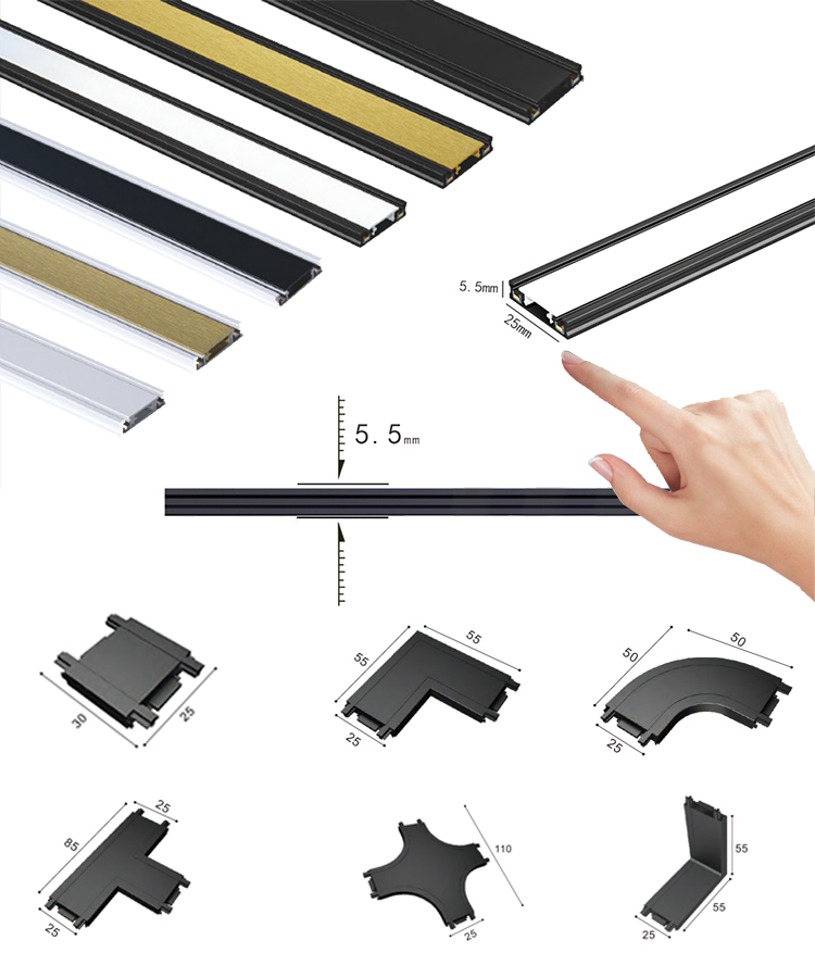 Magnetic track light size Magnetic track light size