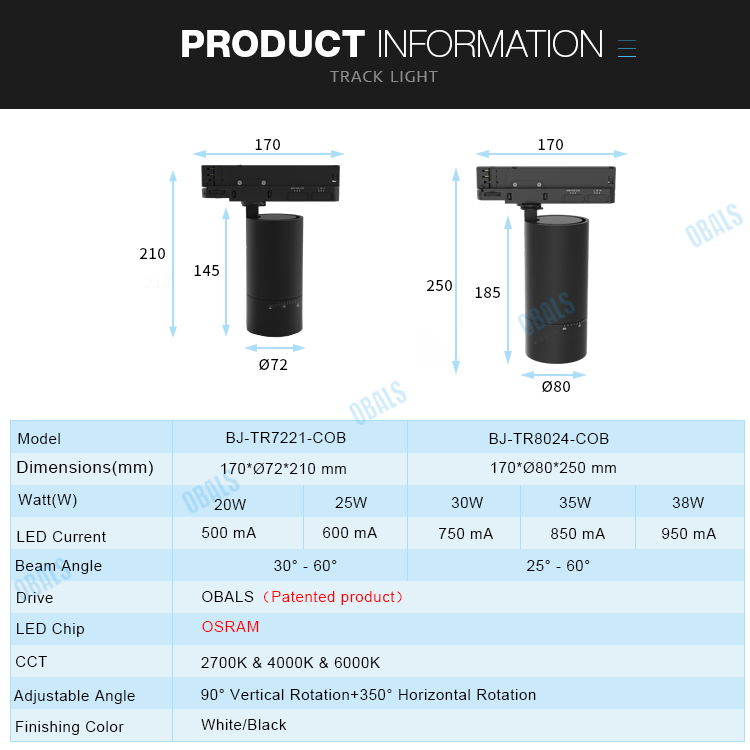 LED track lights LED track lights