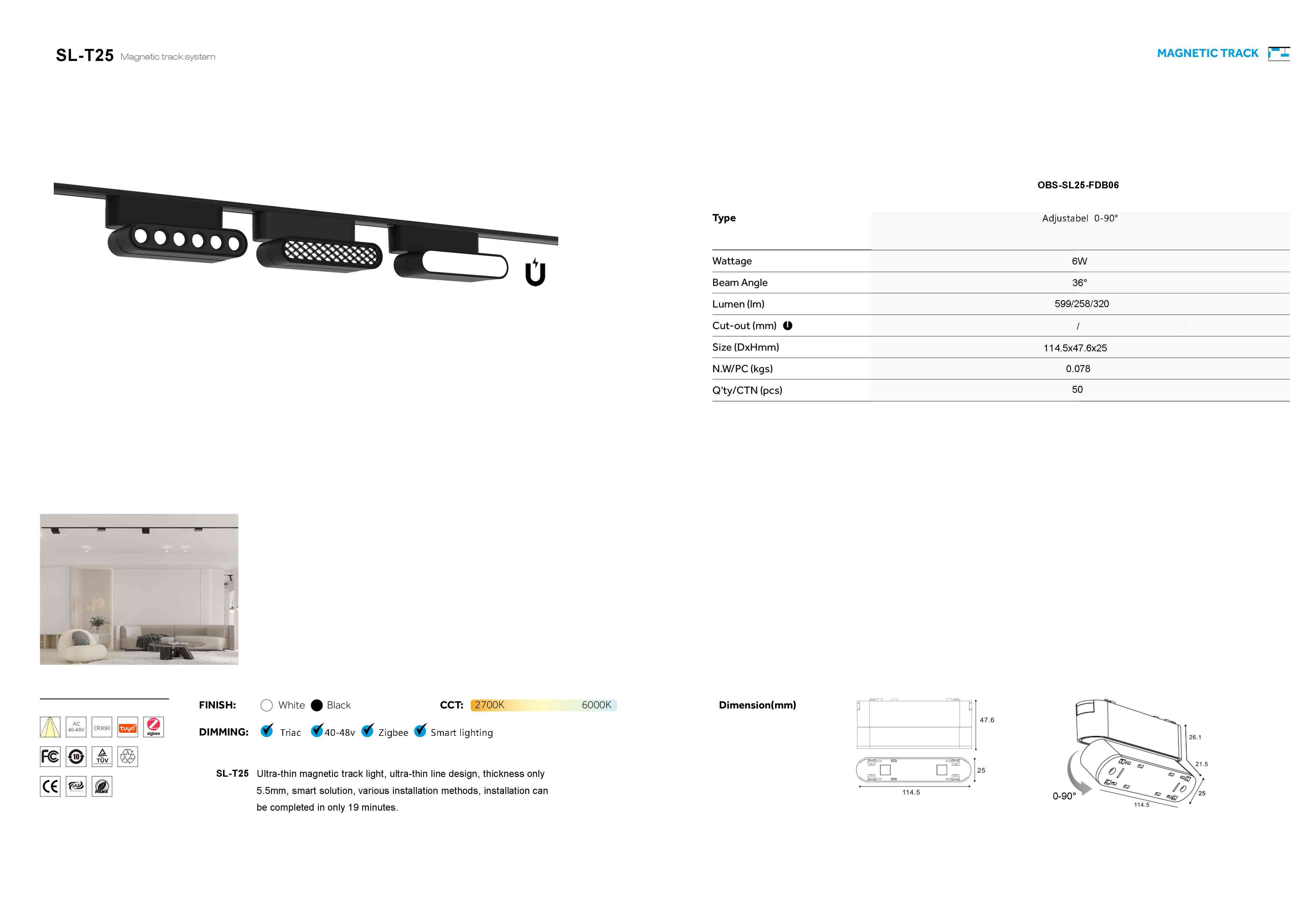 Ultra thin Magnetic Track Light Ultra thin Magnetic Track Light