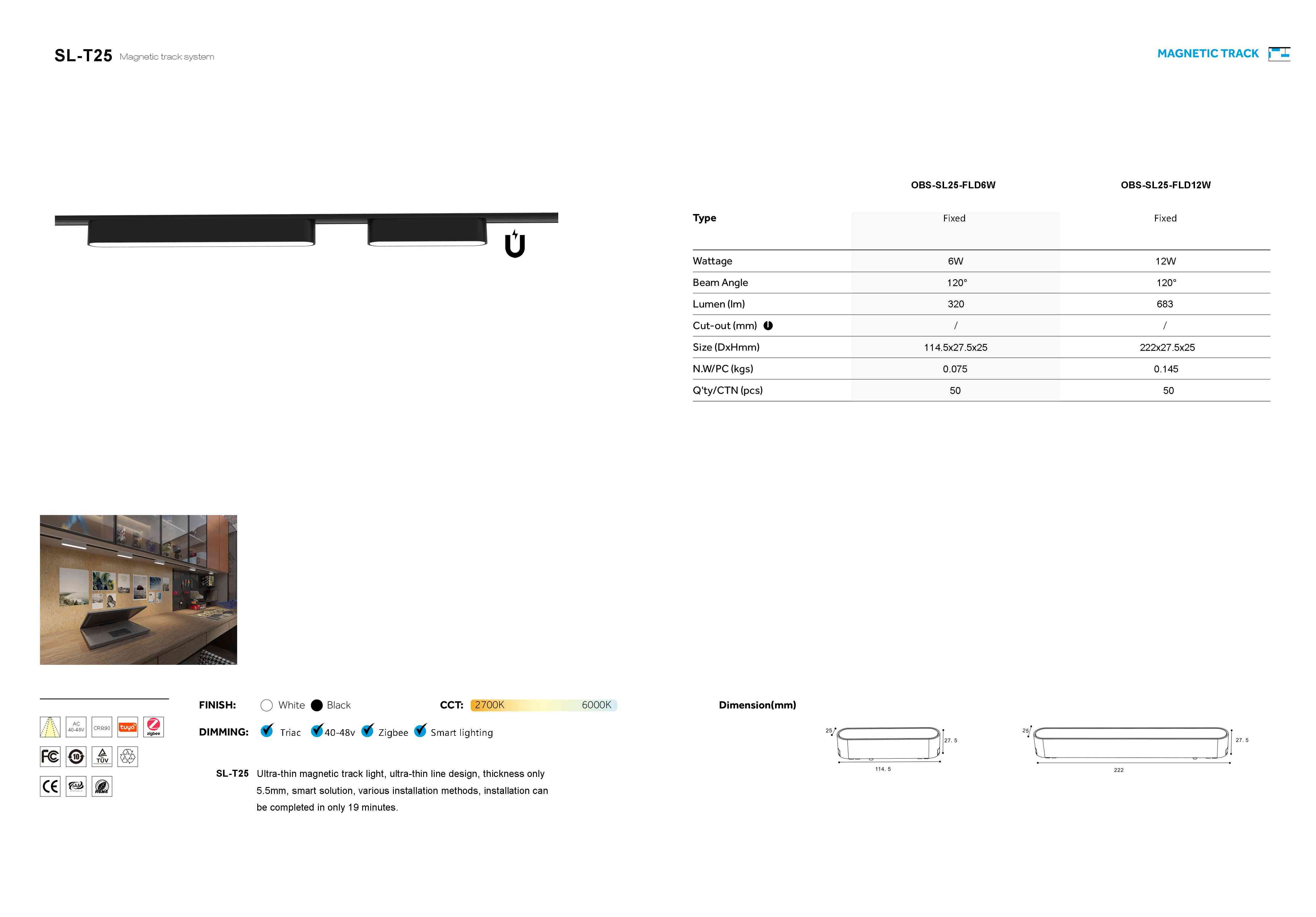 Ultra thin Magnetic Track Light Ultra thin Magnetic Track Light