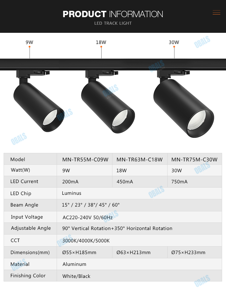 3 Phase Track Lighting