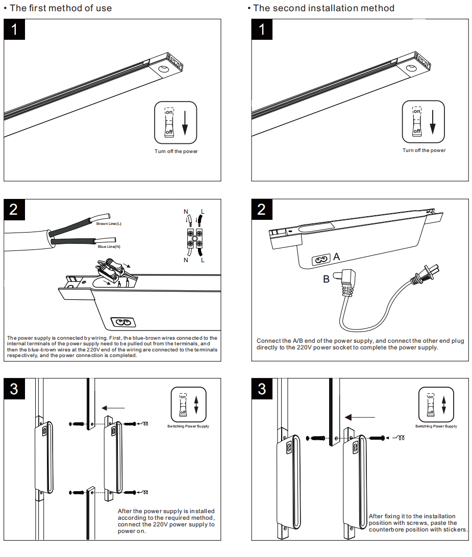 how to install magnetic track light