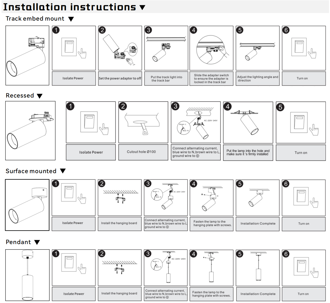 how does track lights work