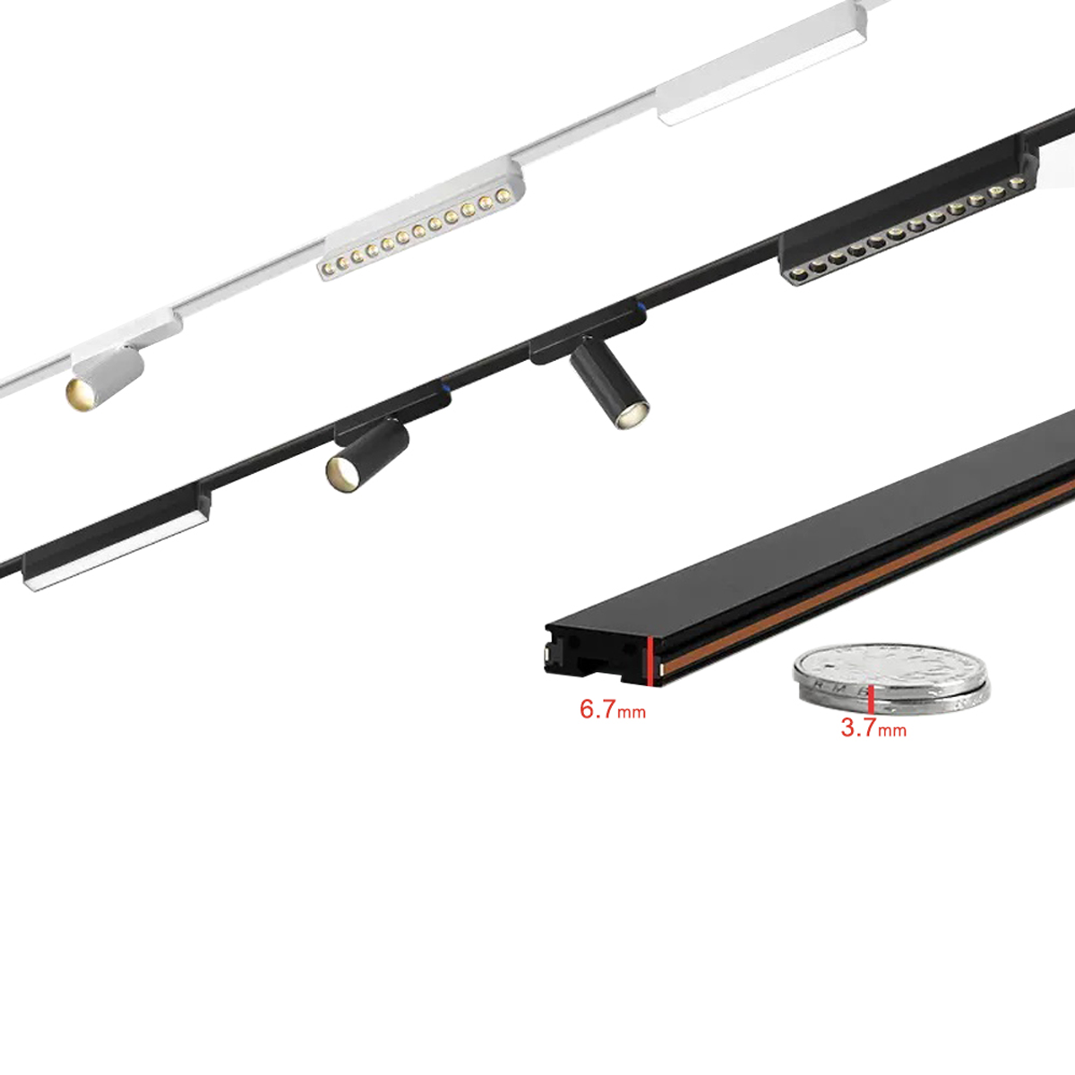 Magnetic Track Light White  Magnetic Track Light White