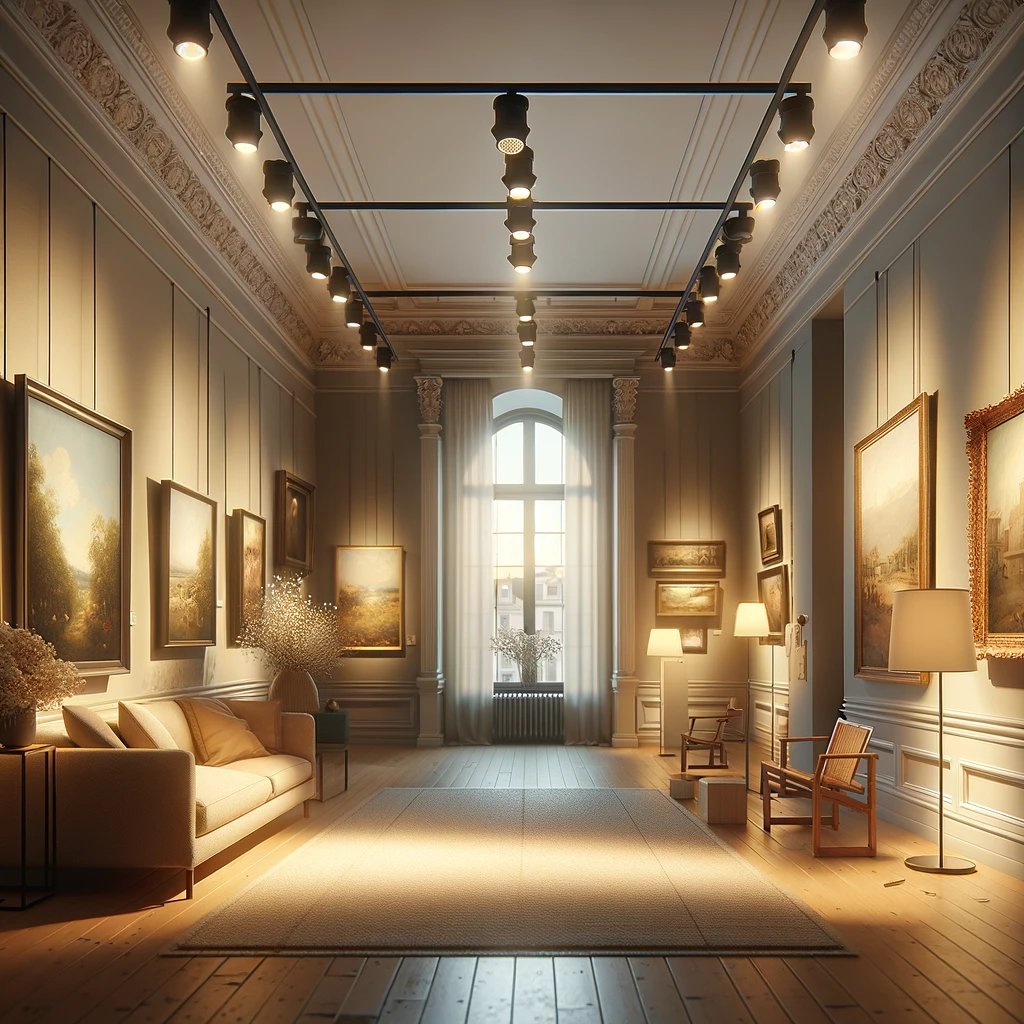 art gallery track lighting